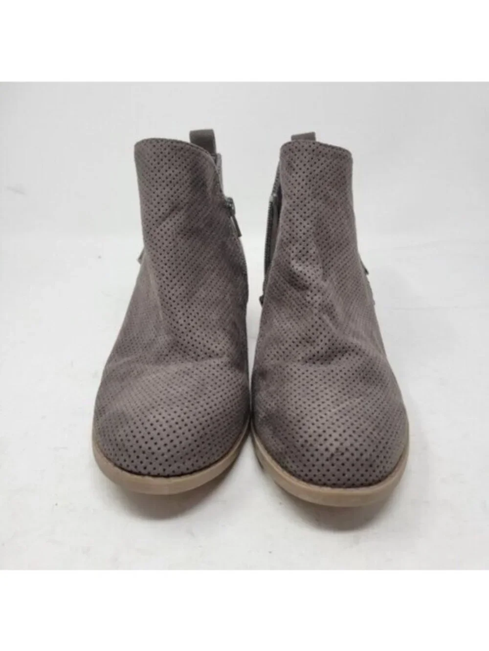 Universal Thread | Dylan Ankle Boots Lazer Cut Double Zip Booties Gray